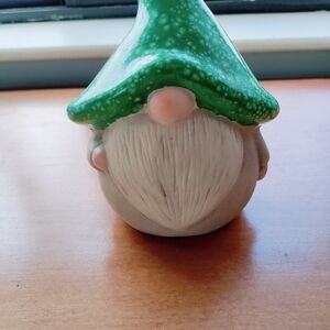 Charming Green and Gray Garden Gnome